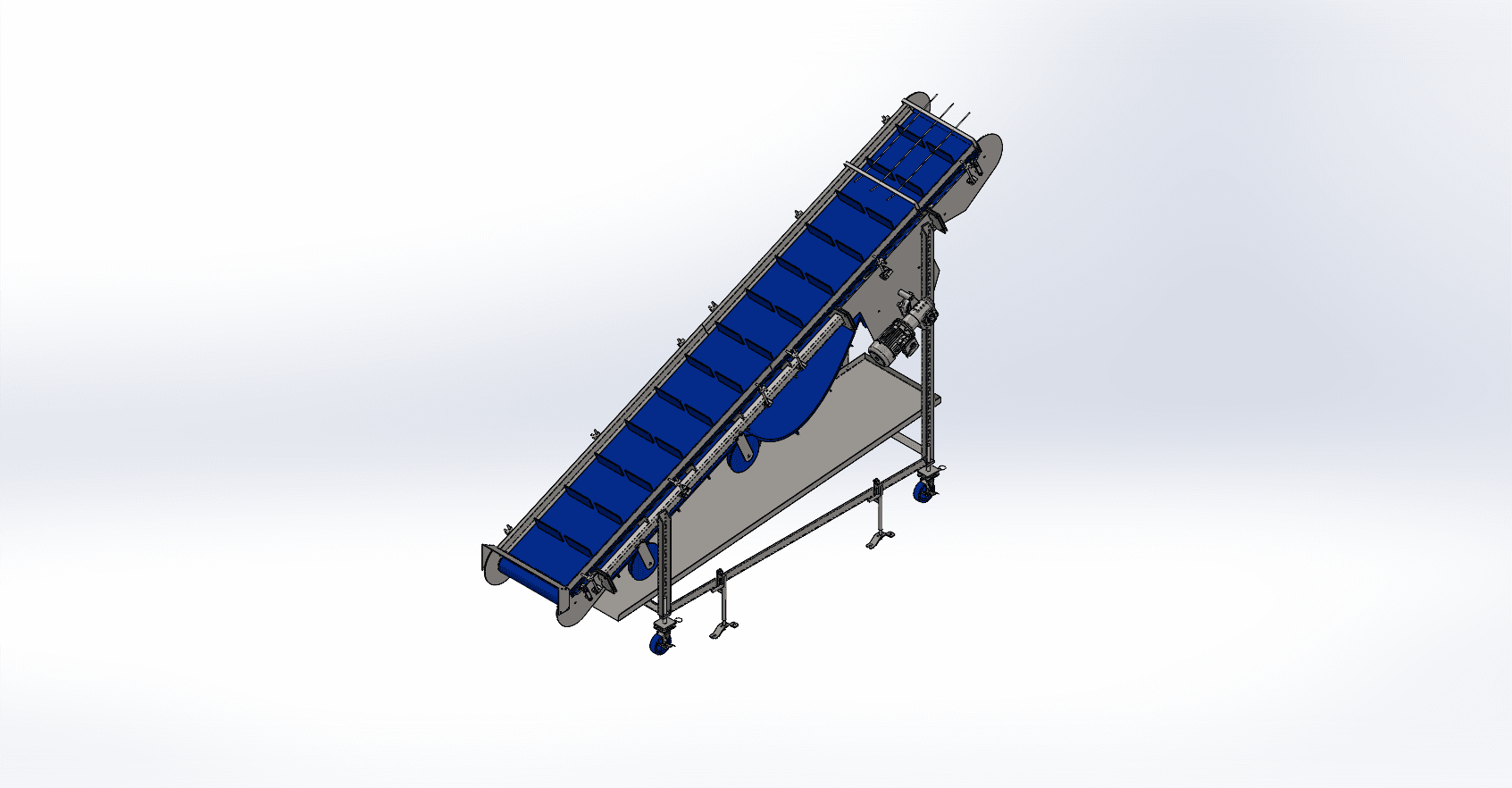 Frozen block conveyor with heavy-duty frame