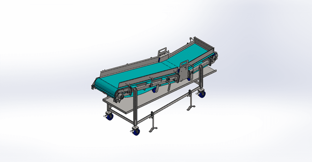 Homogeneous sanitary conveyor for washdown environments